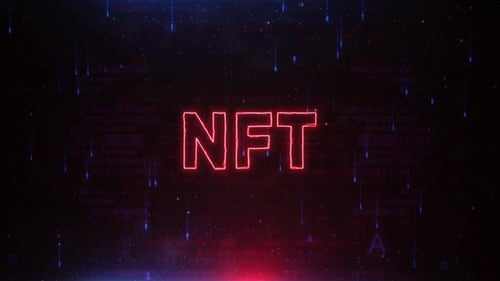 Nft Word On Technology-Bildschirmhintergrund