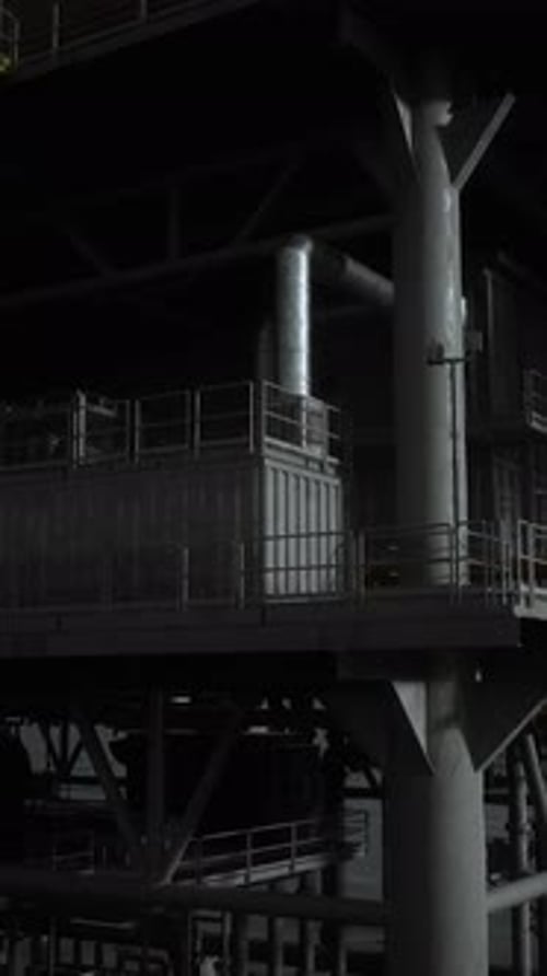 A Mysterious Staircase in a Dimly Lit Building
