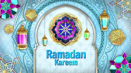 Ramadan Kareem Festive Islamic Lanterns and Mandala Animation