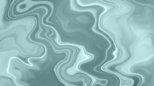 Abstract Fluid Teal Liquid Movement with Glowing Lines