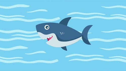 Baby Shark Swims In The Ocean