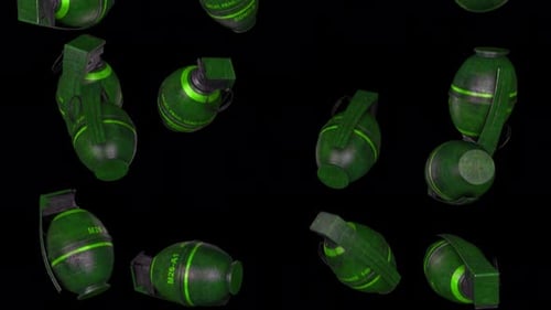 Bombs are falling on black screen