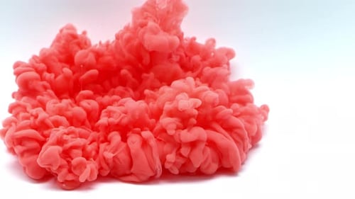 Dynamic Red Ink Swirls in Water