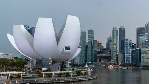 Singapore Marina Bay City Skyline