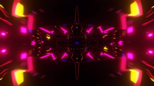 Enchanting VJ Loop Pulsating with a Captivating and Hypnotic Neon Backdrop