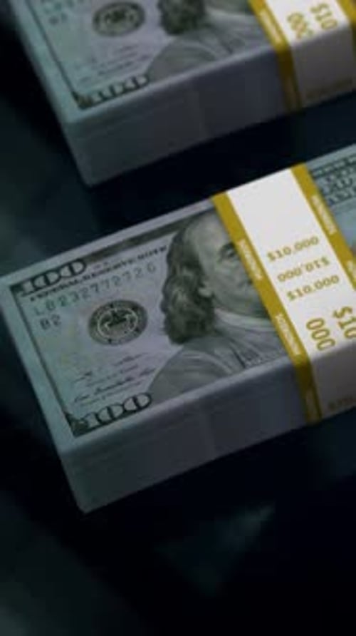 Dollar Money Stack Wealth Finance Background Vertical