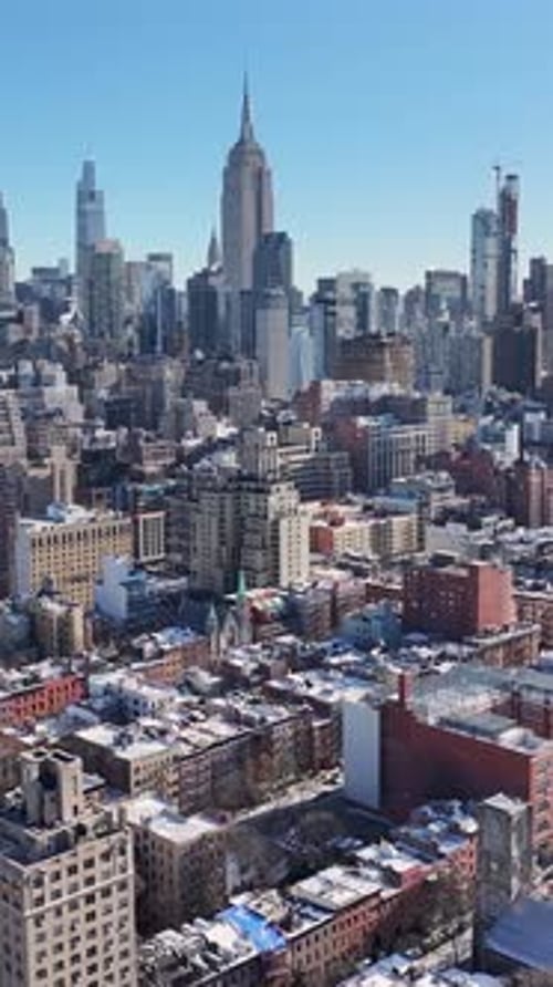 New York Skyline At Manhattan In New York United States.