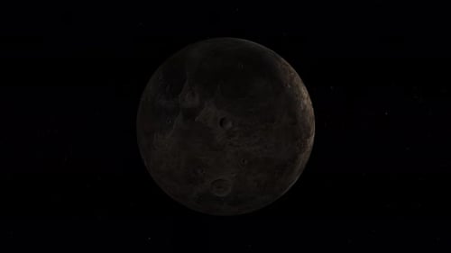 Ceres Fiktiver 3D-realistischer Planet von Nacht zu Tag
