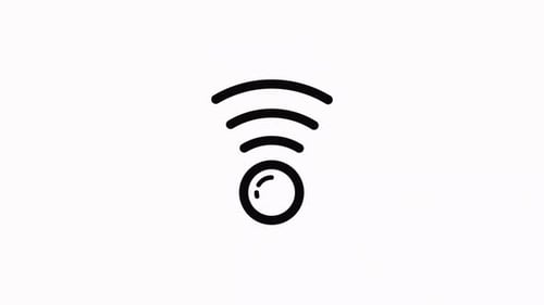 Animated Wi-Fi Signal Line Icon Reveal