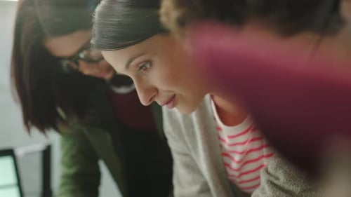 Business people, design and meeting in startup team decision and brainstorming on an office table