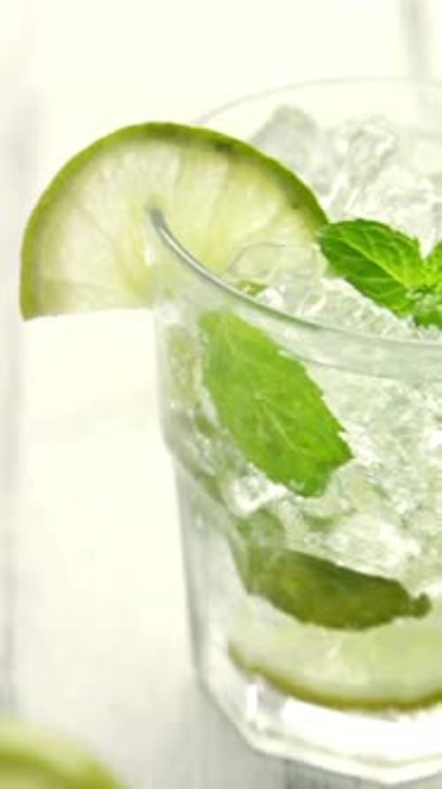 Vertical View Of Mojito Drink