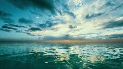 Es regnet im Meer
