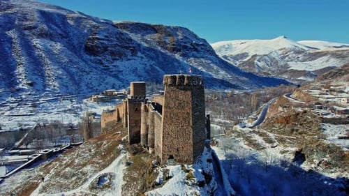 Khertvisi Fortress Drone View