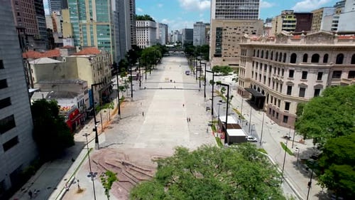 Centro da cidade de São Paulo, Brasil. Paisagem deslumbrante do centro histórico da cidade