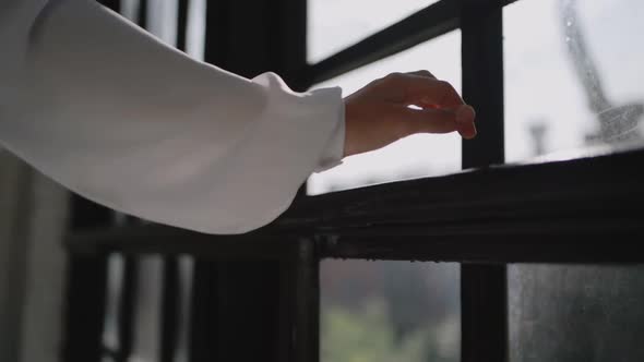 Hand opening a window in a bright room, People Stock Footage ft. window ...