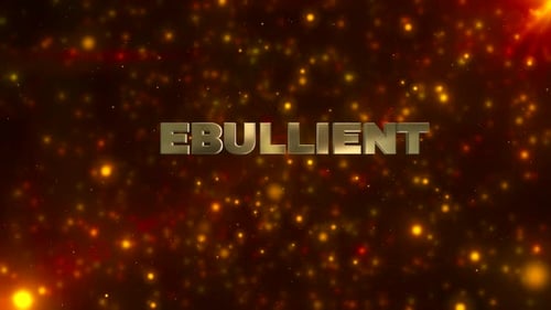 Golden 3D Text Reveal with Shimmering Particles Background