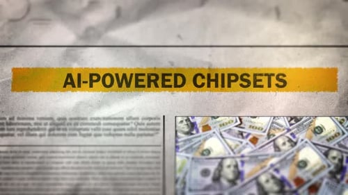 Newspaper Headline Reveal with Grungy Highlight Bar