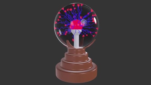 Vibrant Plasma Ball in Glass Globe