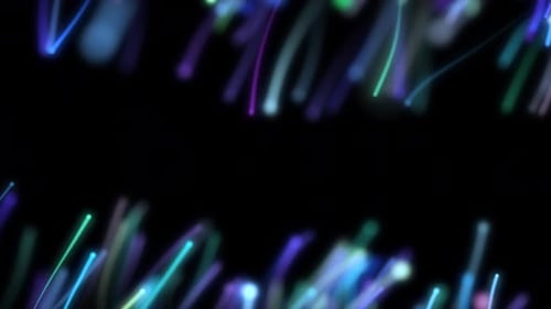 fiber optic signal transmission flashing signal technology concept