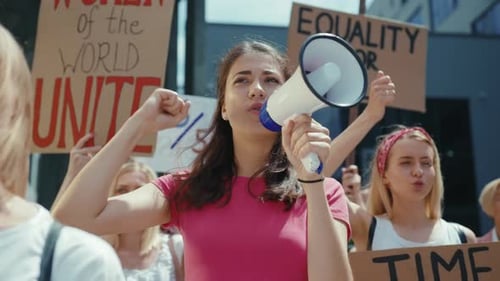 Group of People protesting for Equality in the City