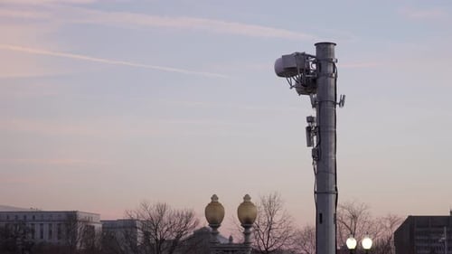 Riot Control Military Tower Outside US Capitol Before Joe Biden Inauguration, Washington D.C.