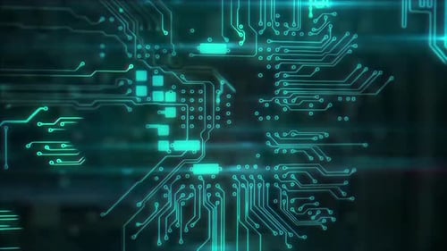 4K Blue Technology Sense Circuit Flow-Hintergrundvideo