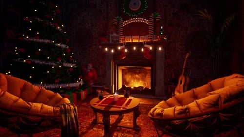 Weihnachten in einem fabelhaften verschneiten Dorf.