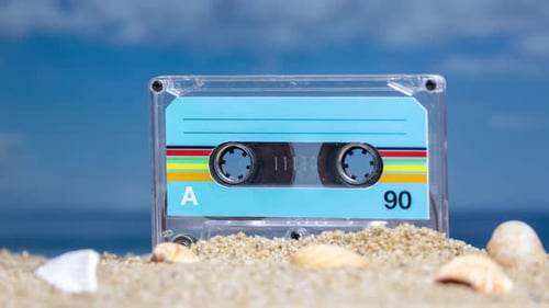 Cassette Tape on Beach