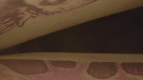 Makro Dolly aus Necronomicon, gezeichnet in einem alten und gruseligen Buch
