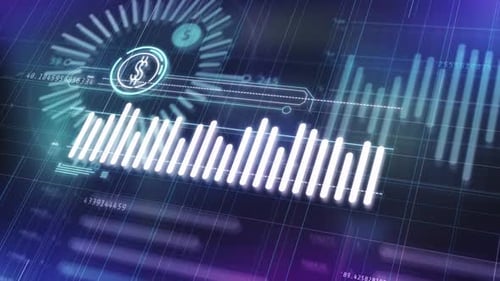 Dollar Stock Quote Infographic Animated In 3D Space