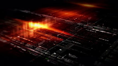 Futuristic Data Matrix Simulation HUD Screen 12