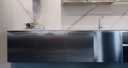 Shot of a Modern Kitchen with Chrome Accents