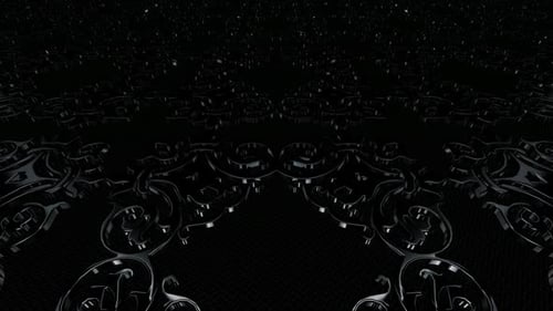 Dark Chrome Abstract Patterns Morphing Looping Background