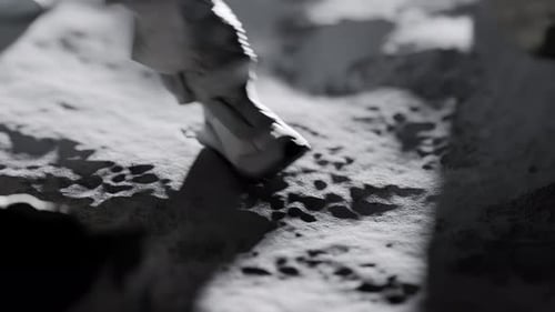 Astronaut Foot Print 3D Animation