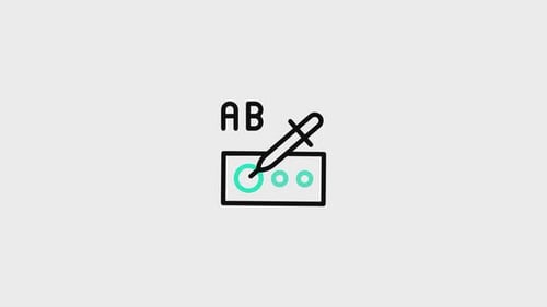 Animated AB Blood Test Medical Icon