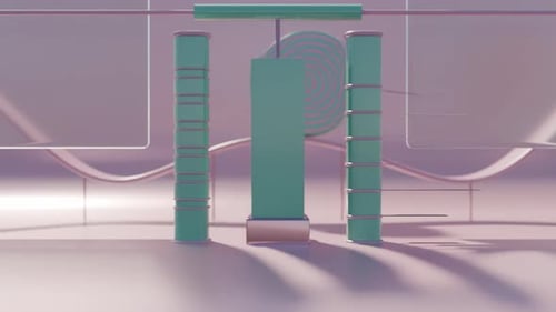 Slice 3D Loop Shapes Animation