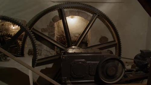 Historic Waterpowered Sawmill Mechanism