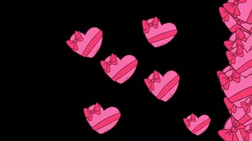 valentine's day transition chocolate heart love with alpha channel reansparency