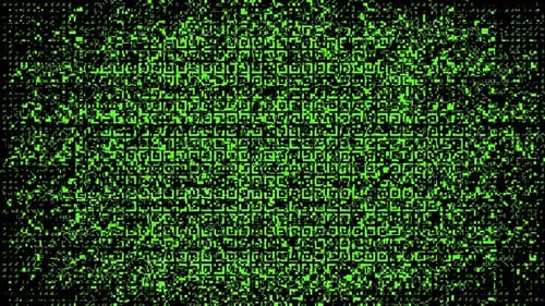 Green Digital Glitch Effect Background