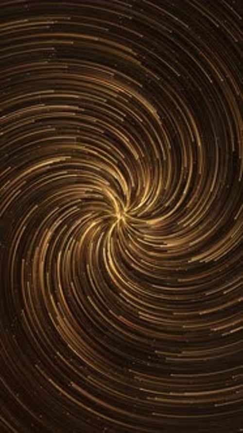 Luxury Golden Shimmering Swirl Particle Flow Background Particle Streams Spiral Rich Glowing Elegant