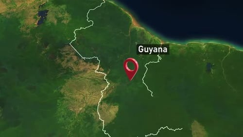 Guyana Country Zoom from Space