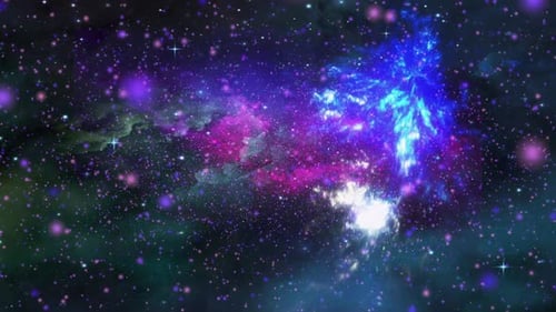Epische Weltraumszene mit Nebeln