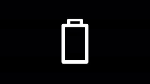 Animated Flat Design Battery Charging Status Icon