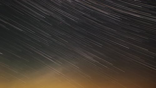 Mesmerizing Star Trails Across the Dark Night Sky
