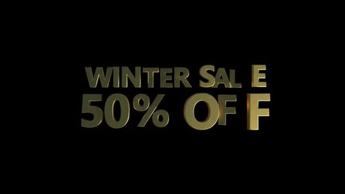 Golden 3D Kinetic Typography Promotional Title Reveal