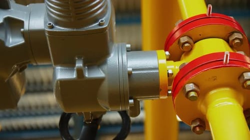 Pressure Controller on Pipeline at Gas Compression Station