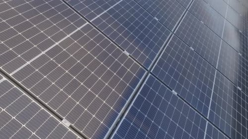 Solar Panels Aerial View for Clean Energy