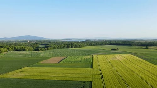 Beautiful Countryside Landscape Aerial View
