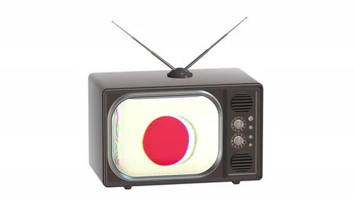 Alte TV-Schleife aus japanischer Perspektive, transparent