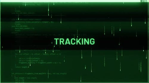 Retro Digital Code Glitch Reveal Title Animation